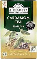 Ahmad Tea - Kardamono arbata - Kenijos juodoji arbata su kardamonu - individualiai suvynioti, aromatingai užspaudžiami arbatos maišeliai su 2 g arbatos vienoje porcijoje - 20 arbatos maišelių su juostele