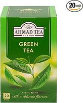 Ahmad Tea - žalioji arbata - žalioji arbata - individualiai suvynioti, aromatingai užspaudžiami arbatos maišeliai su 2 g arbatos vienoje porcijoje - 20 arbatos maišelių su juostele