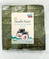 ALGENLADEN Ekologiški sushi Nori Gold Quality - 50 lapų (125 g) | Yaki Roasted | Nori lapai, jūros dumblių lapai | Vegan, be glitimo, Premium