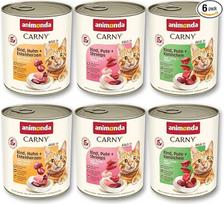 Animonda Carny Adult, drėgnas ėdalas suaugusioms 1-6 metų katėms, mišinys 2 iš 3, 6 pakuotės (6 x 800 g)