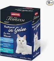 animonda Vom Feinsten Adult Sophistication Cat Food in Jelly, Water Mixpack (12 x 85 g), drėgnas maistas su taurinu ir vitaminu D3, be cukraus, sojos ir grūdų