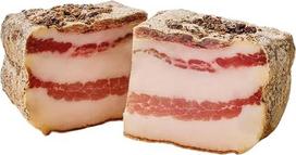 Antica Macelleria Falorni | Pancetta su kadagiais | Itališkas kiaulienos šoninė su kadagių dūmais, rankų darbo, aukščiausios kokybės | 1 vnt., 500 g