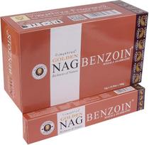 Aromasenses.- Golden Nag Benzoin Vijayshree Frankincense - 12 pakuočių po 15 gramų + 1 Aroma Senses tabletė (benzoinas)