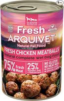 ARQUIVET Fresh Chicken Meatballs - skardinės su vištiena, morkomis ir žirneliais - pakuotė 6 vnt. x 400 g - drėgnas maistas visų veislių šunims