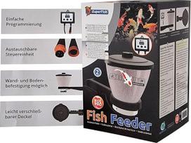 Automatinis "Koi Pro" žuvų šėryklėlė su 1 kg Koi maisto "Sui JIN Ginger Grow" - tvenkinio žuvų šėryklėlė Koi Koi tvenkinio žuvims Koi maistas (7 litrai)