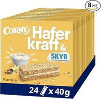 Avižinis batonėlis | Corny Oat Power Skyr Vanilla | Be pridėtinio cukraus | Daugkartinė pakuotė, 24 x 40 g