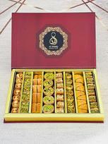 Baklava 950 g, 60 vienetų, aukščiausios klasės Viduržemio jūros regiono baklava, su riešutais, pistacijomis ir anakardžiais, elegantiška dovanų pakuotė, be konservantų, be (larg)