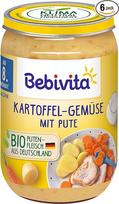 Bebivita Meniu nuo 8 mėn. bulvių daržovės su kalakutiena, 6 vnt. (6 x 220 g), vidutinio dydžio
