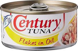 Century Tuna Filipinų maisto produktai Tunų dribsniai aliejuje 180 g