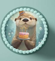 CGD - Valgomieji fondantiniai arba vafliniai popieriniai torto papuošalai - dekoratyvinis torto papuošalas gimtadieniui, vakarėliui ir ypatingoms progoms - Vydra L4 (Espaper)