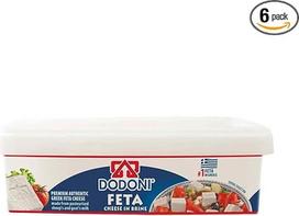 Dodoni Feta avies sūris, 6 x 200 g, fetos sūris Graikijos fetos avies sūris sūryme, aukščiausios kokybės, "Superior Award 2018" apdovanojimas, 43 % riebumo, iš Graikijos, 70 % avies, 30 % ožkos Plastikinė pakuotė