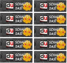 Du schaffst das - Glücksbringer Pack of 10 - Felt Cover for Chocolate without Chocolate - Motyvacinės dovanos, motyvacija, sėkmė, Tu gali sukurti viską, dovana (Tu gali sukurti 10 vienetų)