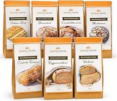 Duonos kepimo mišiniai "Dorfner Mühle" - 14 duonos rūšių [7 x 1 kg] degustacinis rinkinys - rankų darbo Bavarijoje iš kartos į kartą - be dirbtinių priedų