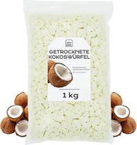 Džiovinti abrikosai su cukrumi, 300 g, kubeliais supjaustyti džiovinti abrikosai, džiovinti vaisiai, saldūs užkandžiai, idealiai tinka kepimui, be glitimo (1 kg, kokosų)