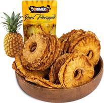 Džiovinti ananasai be cukraus | 1 kg 100 % natūralios kilmės ananasų žiedų | Natūralūs ir traškūs, be pridėtinio cukraus | Džiovinti griežinėliai | Pagaminta be GMO | Veganiška ir vegetariška