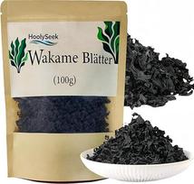 Džiovinti aukščiausios rūšies Wakame dumbliai, be glitimo ir veganiški, žalias maistas, džiovinti dumbliai, idealiai tinka salotoms, sriuboms ir azijietiškiems patiekalams, su Dashi ir Miso sriuba, 1 x 100 g