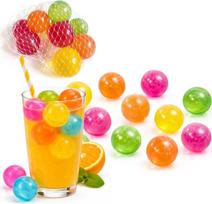 Eiswürfel, 10 Stück, wiederverwendbar, zum Auffrischen von Getränken oder Lebensmitteln, skaidri oder bunt, für Getränke, Partys, Brotdose, Ausflüge, Meer, Pool (bunte Bälle)