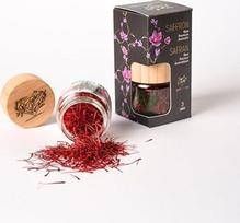 EUPHERBIA Šafranas, A+ klasės raudonasis šafranas, grynas, aukščiausios kokybės, aromatingas, 100 % natūralus, rankomis surinktas, "Raudonojo aukso" prieskonis kulinariniams gardumynams, sertifikuotas pagal košerą (3 g)