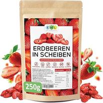 EWL Naturprodukte Džiovintos braškės, 250 g, šaltyje džiovintos braškės be pridėtinio cukraus, veganiškos, išpilstytos Vokietijoje