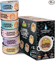 GranataPet Suppenkasper Multipack 6 rūšių, 12 x 70 g, užkandžiai katėms, papildomo drėkinimo skanėstai, sriuba nuo mažo alkio, kačių maistas be grūdų ir be pridėtinio cukraus