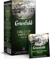 Greenfield Earl Grey Fantasy Flavoured Black Tea, aromatizuota juodoji arbata, Šri Lanka, 25 dvigubos kameros arbatos maišeliai ir etiketės folijos maišeliuose, (25 x 2 g), 50 g