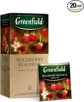 Greenfield Herbal Wildberry Rooibo arbata su braškėmis, spanguolėmis, 25 maišeliai