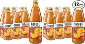hohes C Apelsinas su minkštimu (6 x 1 l), 100 % sultys, apelsinų sultys, vitaminas C, be pridėtinio cukraus pagal įstatymą, veganiškas (2 vnt.)