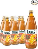 hohes C Mild Orange with Delicate Pulp (6 x 1 L), 100% sultys, apelsinų sultys, vitaminas C, be pridėtinio cukraus pagal įstatymą, mažiau rūgšties, veganiškas