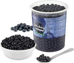 INSPIRE FOOD Burbulinės arbatos karoliukai mėlynių arbatos burbuliukams, popping boba karoliukai, tapijokos vaisių karoliukai ir boba karoliukai - 100 % veganiški ir be glitimo, be dirbtinių dažiklių, 1 kg