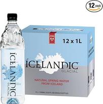 Islandijos ledyninis natūralus vanduo "Icelandic Glacial Premium" 1 litro talpos buteliuose, pagamintuose iš perdirbto PET x 12 vnt. pakuotėje - šarminis / žemo pH, be BPA, neutralus klimato atžvilgiu, iš Islandijos šaltinio. Mažas TDS kiekis.