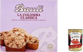 Italian Gourmet Bauli La Colomba Classica, tradicinė itališka velykinė duona su cukruotais apelsinais, 1 kg + Italian Gourmet Polpa