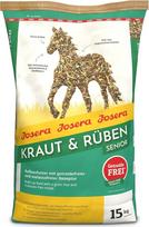 JOSERA Herb & Beets Senior (1 x 15 kg) aukščiausios kokybės pašaras arkliams, be grūdų, su sumažintu krakmolo ir cukraus kiekiu, lengvai kramtomas, pakuotė po 1 vnt.