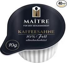 Kavos grietinėlės porcijos 40 x 10 g Mažos individualios porcijos, 10 % riebumo pienas kavai 40 vnt., skirtos maitinimo įstaigoms, užkandžiams, kavos virtuvei