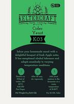 Keltercraft K03 sidro mielės [10g: 25L sidro] Sausos mielės Vyno mielės Grynos kultūrinės mielės