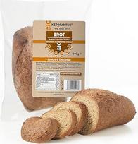 KETOFAKTUR® duona Nr. 45 Sezamo kaštonas | 1 gabalėlis po 300 g I 93 % mažiau angliavandenių | KETOGEN | Be glitimo | Vegan | Keto duona be palmių riebalų | Mažai angliavandenių, daug riebalų | Paleo I Tinka