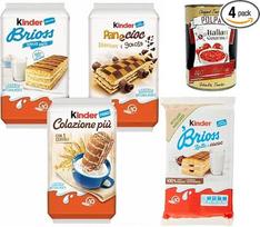 Kinder Brioss & Panecioc & Colazione Più Mix - 4 rūšių itališki pusryčių pyragėliai - 40 atskirai supakuotų užkandžių + itališka gurmaniška polpa