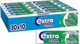 Kramtomoji guma "Extra Professional Fresh Spearmint", be cukraus, 30 x 10 dražė, gaiviam burnos kvapui
