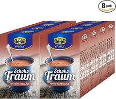 KRÜGER Family Schoko Dream geriamasis šokoladas, kakavos milteliai maišymui, 8 x 250 g (10 paketėlių)