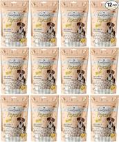 LandSnack Popcorn, ryžių užkandis šunims, turintis mažiau nei 1 % riebalų, ypatingas skanėstas iš Vokietijos (su kepenimis ir vitaminais) 12 x 100 g
