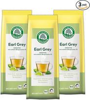 LEBENSBAUM 3 x "Earl Grey" birios žaliosios arbatos rinkinys, 3 žaliosios arbatos rinkiniai, biri ekologiška arbata 3 x 50 g