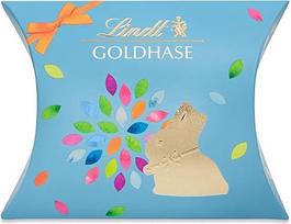 Lindt šokoladas | Auksinis triušis su iškirptomis pagalvėlėmis | 39 g | Elegantiškas šokoladinis zuikis iš pieno šokolado su dekoratyviniu iškirptu dizainu | Šokoladinis zuikis | Velykinė dovana šeimai ir draugams