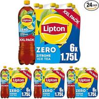 LIPTON ICE TEA Zero Lemon, citrinų skonio ledinė arbata be cukraus, vienkartinė (6 x 1,75 l) (4 vnt.)