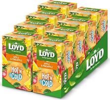 LOYD - Hot'N Cold Apple & Pineapple - 8 pakuočių - 8 x 15 atskirai supakuotų arbatos maišelių, arbata šaltam ir karštam gėrimui, vasariška ledinė arbata, aromatizuota šalta arbata, su natūraliais ingredientais, Cold Brew