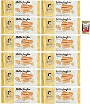 Matilde Vicenzi Millefoglie Classiche Itališkos sluoksniuotos tešlos lazdelės, švelnios, lengvos ir traškios, neatsparaus sviestinio skonio 12 x 125 g sausainių + itališka gurmaniška polpa 400 g