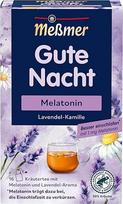 Meßmer Gute Nacht Melatonino žolelių arbata su levandomis ir ramunėlėmis 16 arbatos maišelių