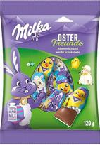 Milka Velykų draugai - mielos velykinio dizaino figūrėlės iš Alpių pieno ir baltojo šokolado - 120 g