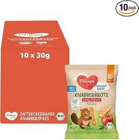 Milupa Entdeckerbande - Knabberbrote Tomate-Rosmarin - Nuo 15+ mėnesių - 10 x 30 g