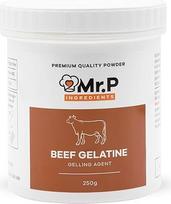 Mr.P Ingredients Jautienos želatinos milteliai 250 g, aukščiausios kokybės, "Bloom 250", idealiai tinka desertams "Marshmallow", Halal želatinos milteliai, be cukraus, be glitimo, be GMO