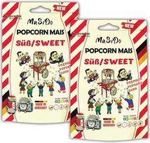 MSD MaSiDo Sweet Premium Popcorn kukurūzai iš Vokietijos, Butterfly Corn Storage Pack, be GMO, be glitimo, be laktozės (2 x 0,5 kg saldžiųjų kukurūzų pakuotės)