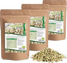 Mynatura Ekologiškos kanapių sėklos be lupenos, 1000 g Be glitimo, be cholesterolio, turtingos Omega 3 + Omega 6, vegetariškos ir veganiškos, ekologiškos kokybės (DE-ÖKO-044) (3 x 1000 g))